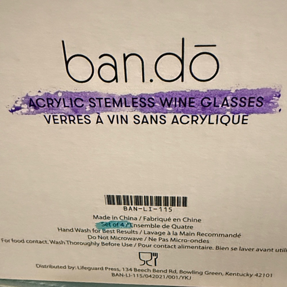 Ban.do Stemless Wine Glasses - Picture 2 of 2